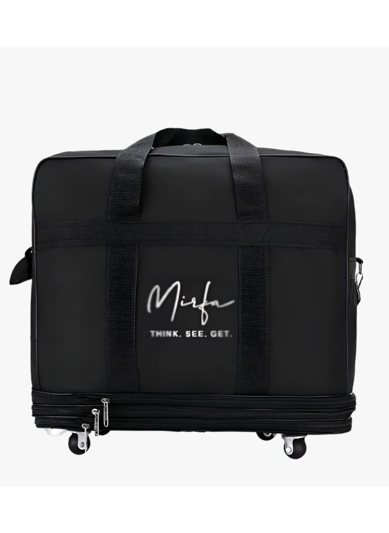 MIRFA Expandable Medium Sized Travel Oxford Duffel Bag With 4 Spinner Wheels  - Image 2