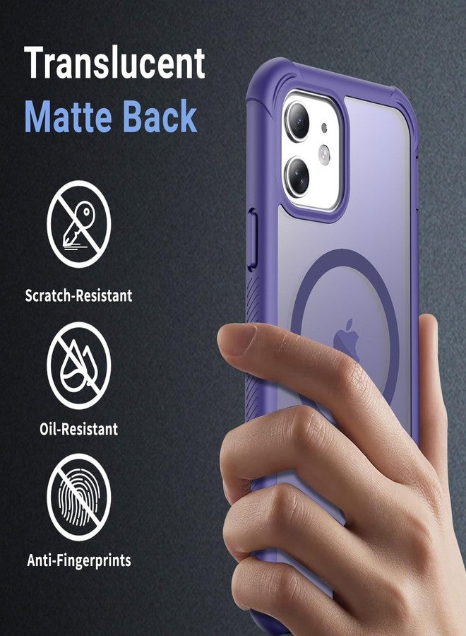 jaroco for iPhone 12 Case/iPhone 12 Pro Case, [Compatible with MagSafe][Military Grade Drop Protection][Heavy Duty Protection][Non-Slip][Shockproof] 2-Layer Durable Bumper Phone Case 6.1''-Dark Purple - Image 5
