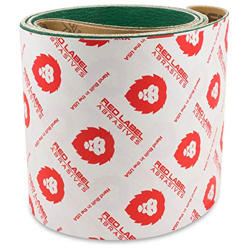 Red Label Abrasives 4 X 36 Inch 80 Grit Metal Grinding Zirconia Sanding Belts, 3 Pack - Image 1