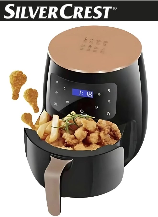 SILVER CREST - Healthy Air Fryer Without Oil Healthy Air Fryer For Fry, Grill, Bake And Roast, 6L, 2400W, Black - Image 1