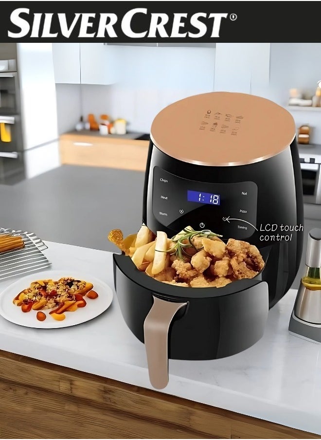 SILVER CREST - Healthy Air Fryer Without Oil Healthy Air Fryer For Fry, Grill, Bake And Roast, 6L, 2400W, Black - Image 1