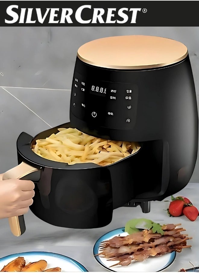 SILVER CREST - Healthy Air Fryer Without Oil Healthy Air Fryer For Fry, Grill, Bake And Roast, 6L, 2400W, Black - Image 1
