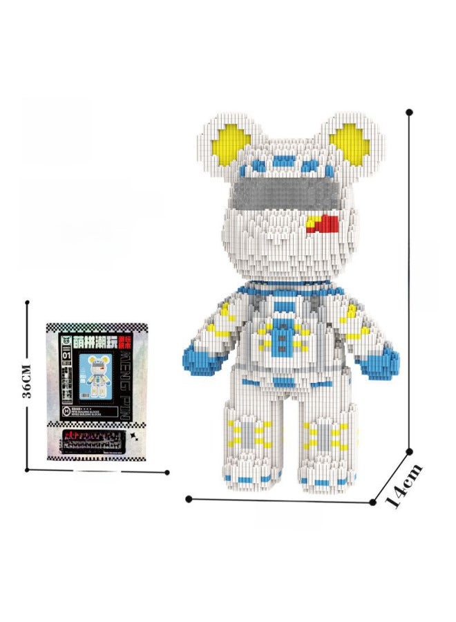 Meng Tide Play 32cm Meng Li Bear Tiny Particle Building Blocks Assembled Educational Toys Boys And Girls Brain Gift-Color:M6609-opp Fragrant Grandma Bear - Image 3
