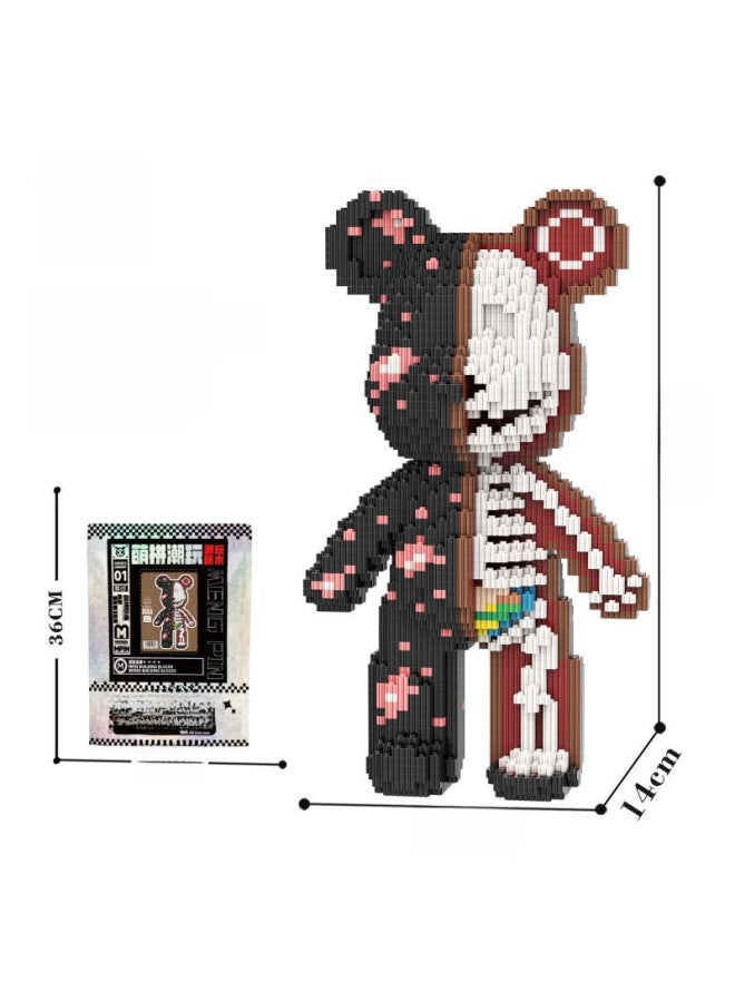 Meng Tide Play 32cm Meng Li Bear Tiny Particle Building Blocks Assembled Educational Toys Boys And Girls Brain Gift-Color:M6609-opp Fragrant Grandma Bear - Image 4