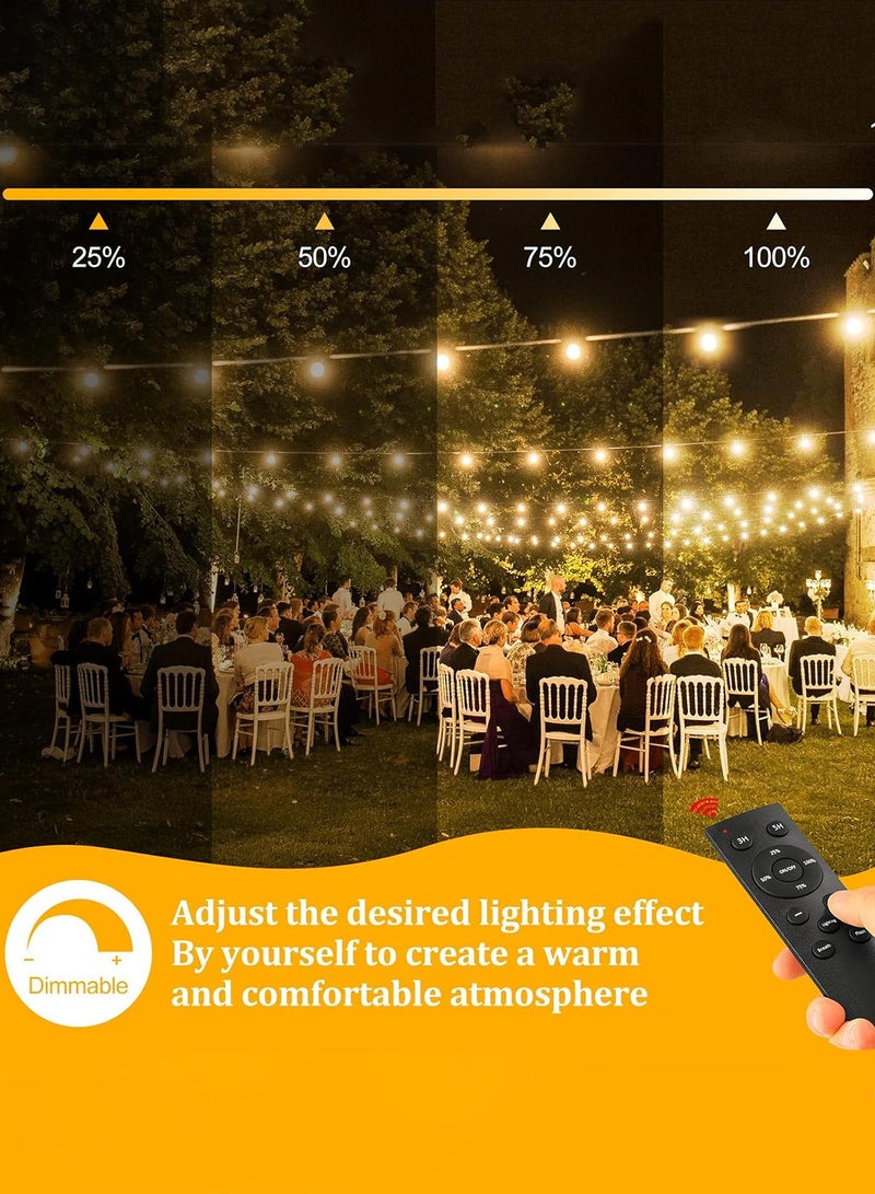 MissTiara Festoon Lights Outdoor, 30M 50 Bulbs+2 Spares G40 LED Outdoor Lights, Shatterproof, Waterproof Connectable Commercial Hanging Lights for Garden Patio House Backyard Balcony Party Christmas, UK Plug - Image 5