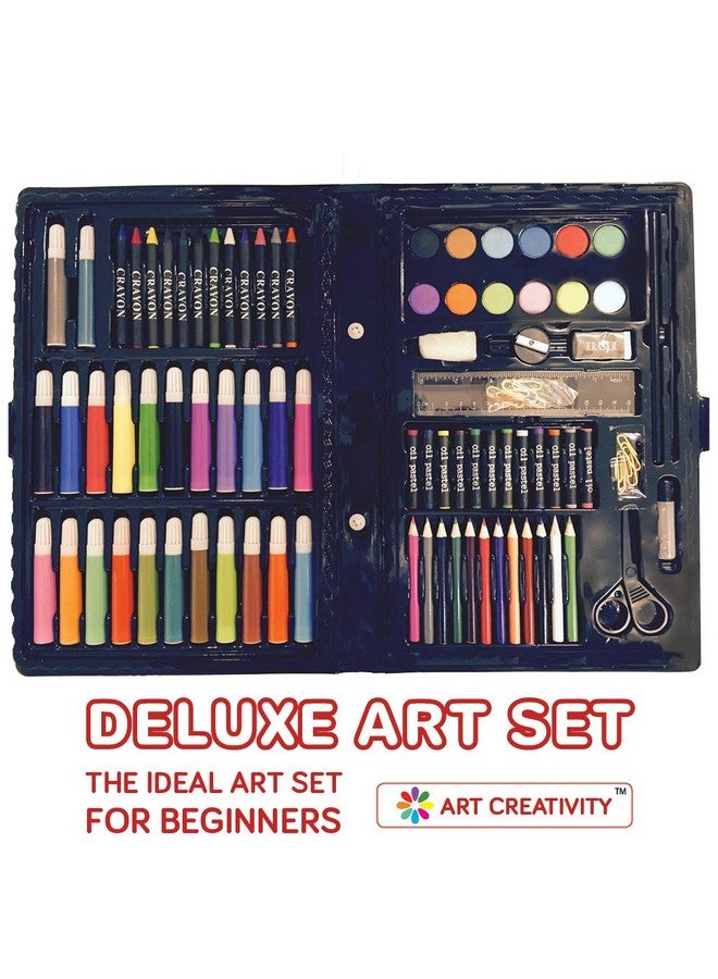 ArtCreativity Deluxe Art Kit For Kids Art Setbeginners Supplies 101 Piece Artist Drawing Painting Kit With Coloring Bookart And Craft Gift Set For Toddlersboysgirlsages 6 7 8 9 10 11 12 - Image 3