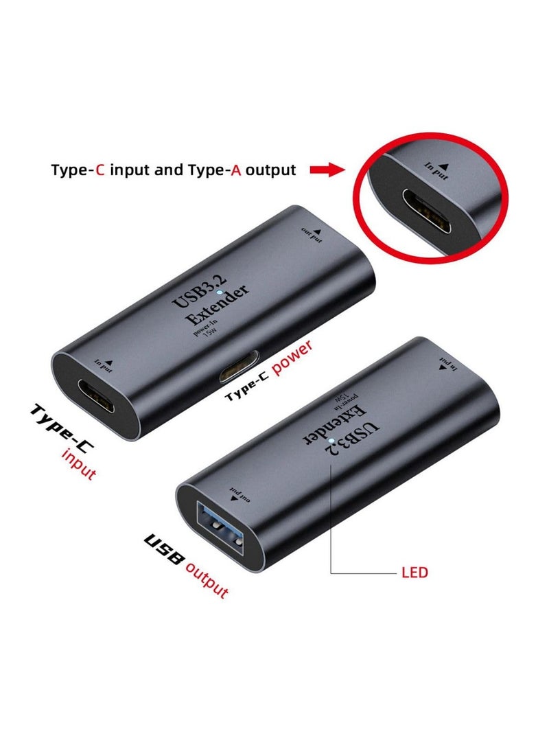 SYOSI USB C Female to USB 3.0 Female, USB C Active Connector, with Extender Chipset Repeater Adapter, Support USB 3.0 5Gbps Data,  Support Fast Charging for PC, Laptop, Charger, Power Bank - Image 2