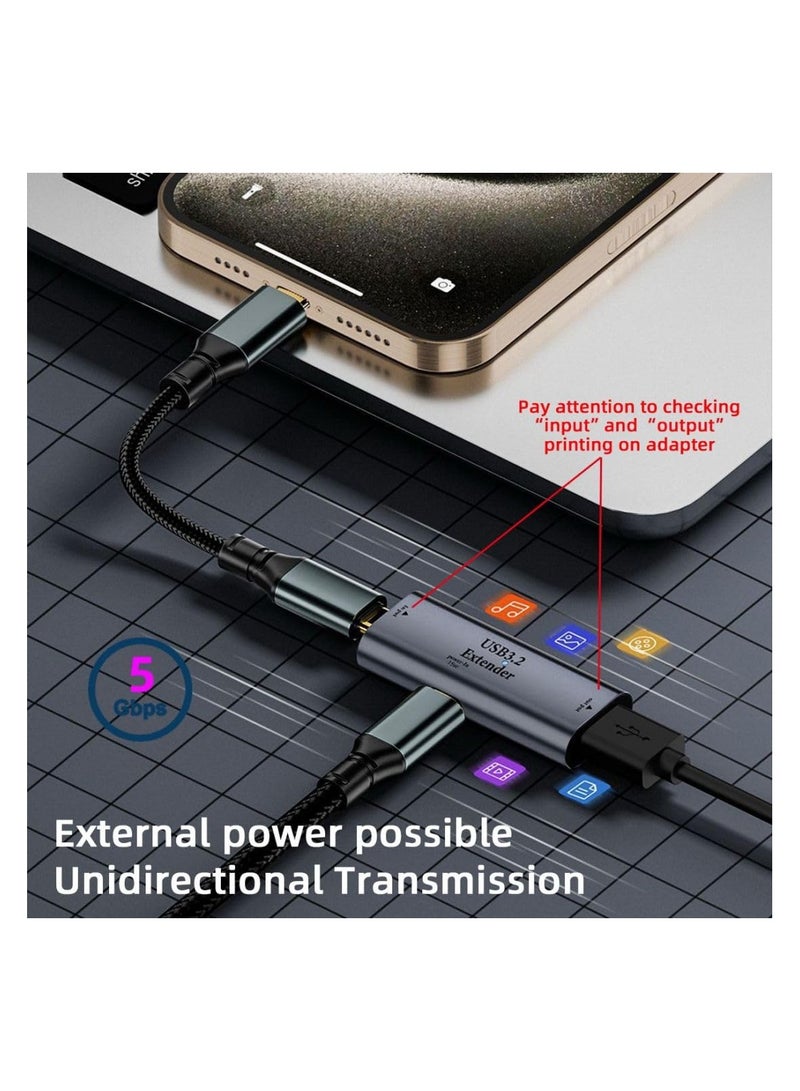 SYOSI USB C Female to USB 3.0 Female, USB C Active Connector, with Extender Chipset Repeater Adapter, Support USB 3.0 5Gbps Data,  Support Fast Charging for PC, Laptop, Charger, Power Bank - Image 4