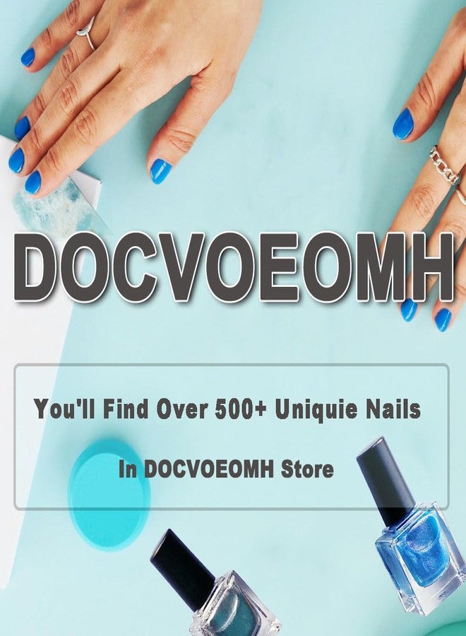 DOCVOEOMH Press on Nails Short Medium Almond Shaped Acrylic Fake Nails with 3D Flower Heart Design Glue on Glossy Full Cover Artificial Gel False Stick on Nail for Girls Women Wedding Manicure 24Pcs - Image 5