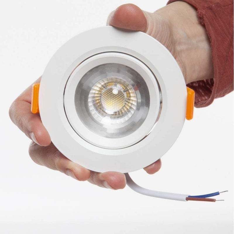 7 واط LED ضوء سقف مدمج - ضوء موفر للطاقة للسقف للمنازل والمكاتب (أبيض دافئ) - Image 4