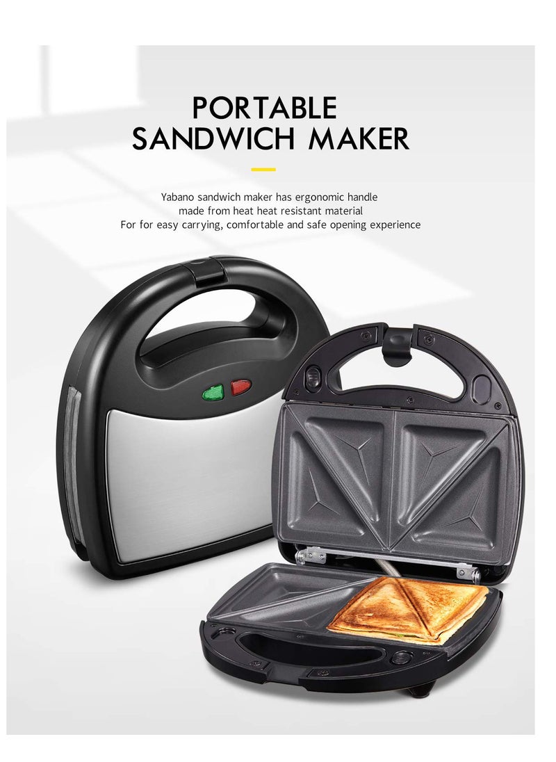 SYOSI - Versatile 3-in-1 Sandwich Maker with Waffle, Toaster, and Panini Press Options - Fast Heating, Easy-to-Clean Non-stick Plates, and Compact Design for Portable Use - Image 1