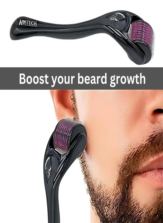 كوستيك ديرما رولر كوستيك (KDR) 540 إبرة دقيقة من التيتانيوم للعناية بالبشرة | نمو الشعر واللحية | مكافحة الشيخوخة | إزالة ندبات حب الشباب (عبوة من قطعتين، 1.0 مم) - Image 3