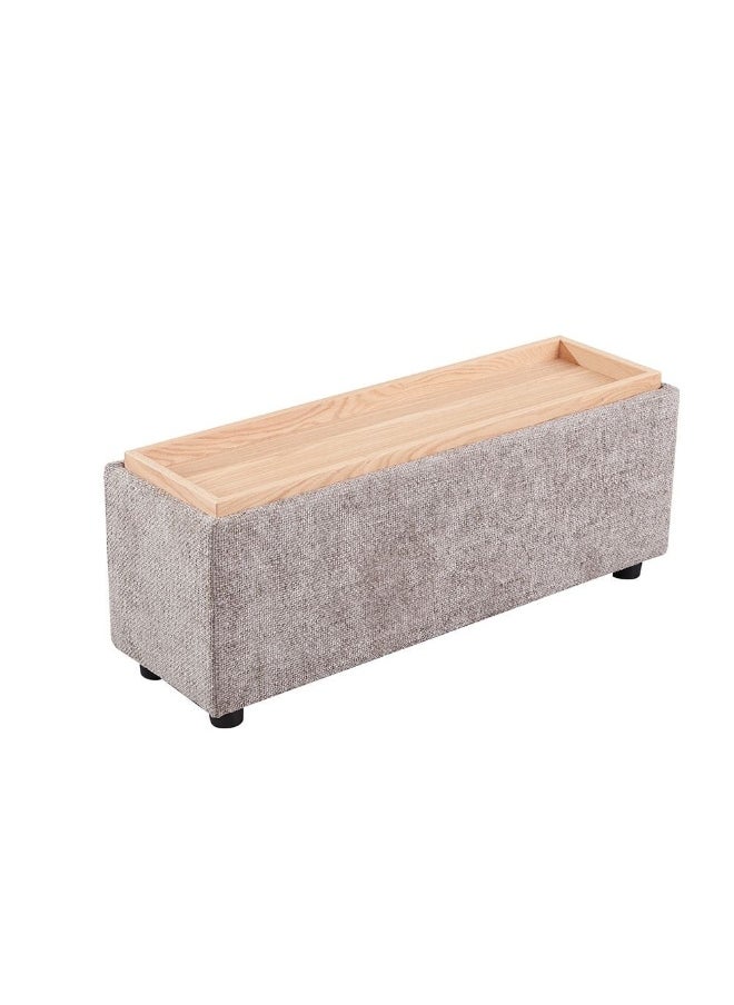 DANUBE HOME Odum End Table With Storage Multifunctional Living Room Table End Table Modern Design Furniture For Home Living Rooml105Xw32Xh42Cm - Brown/Natural Oak  - Image 4