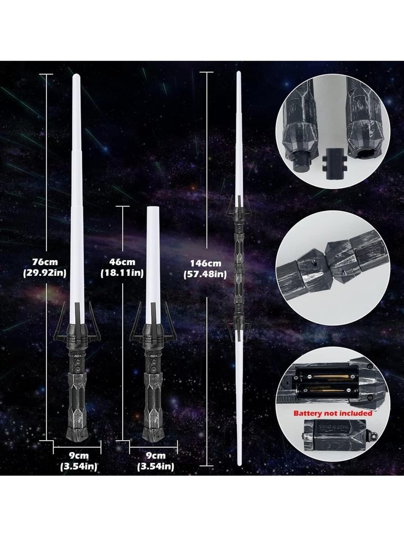 ARGT 2 Pcs Lightsaber Toy Set | 2-in-1 RGB FX Dueling Lightsaber | 7 Colors & 6 Sound Effects | Retractable LED Sword (17"-33") | Safe for Kids & Adults | Perfect for Cosplay, Role Play & Gifts - Image 5