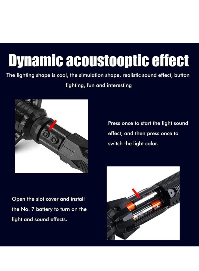 ARGT 2 Pcs Lightsaber Toy Set | 2-in-1 RGB FX Dueling Lightsaber | 7 Colors & 6 Sound Effects | Retractable LED Sword (17"-33") | Safe for Kids & Adults | Perfect for Cosplay, Role Play & Gifts - Image 4