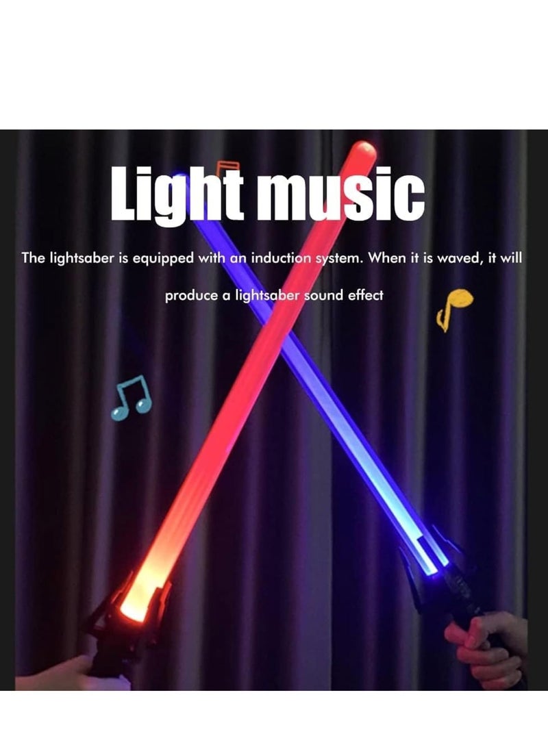 ARGT 2 Pcs Lightsaber Toy Set | 2-in-1 RGB FX Dueling Lightsaber | 7 Colors & 6 Sound Effects | Retractable LED Sword (17"-33") | Safe for Kids & Adults | Perfect for Cosplay, Role Play & Gifts - Image 2