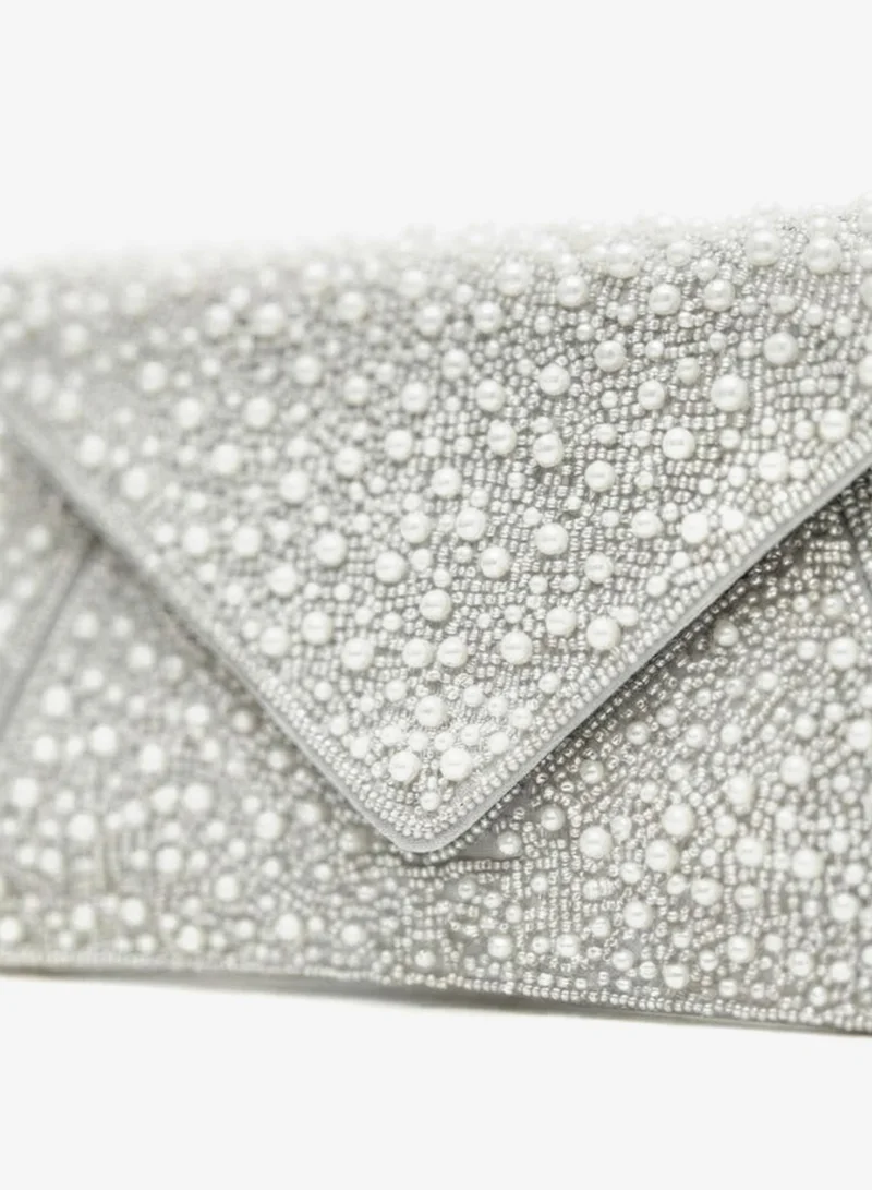 Viny Viny Women's Beaded Crystal Envelope Clutch – Embellished Evening Bag for Parties & Weddings
