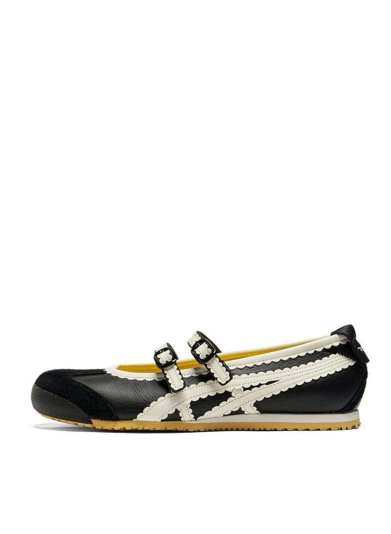 أونيتسوكا تايجر المكسيك 66 TGRS نساء باليه شقق -أسود| أحذية مريحة وأنيقة عارضة ماري جين - Image 1