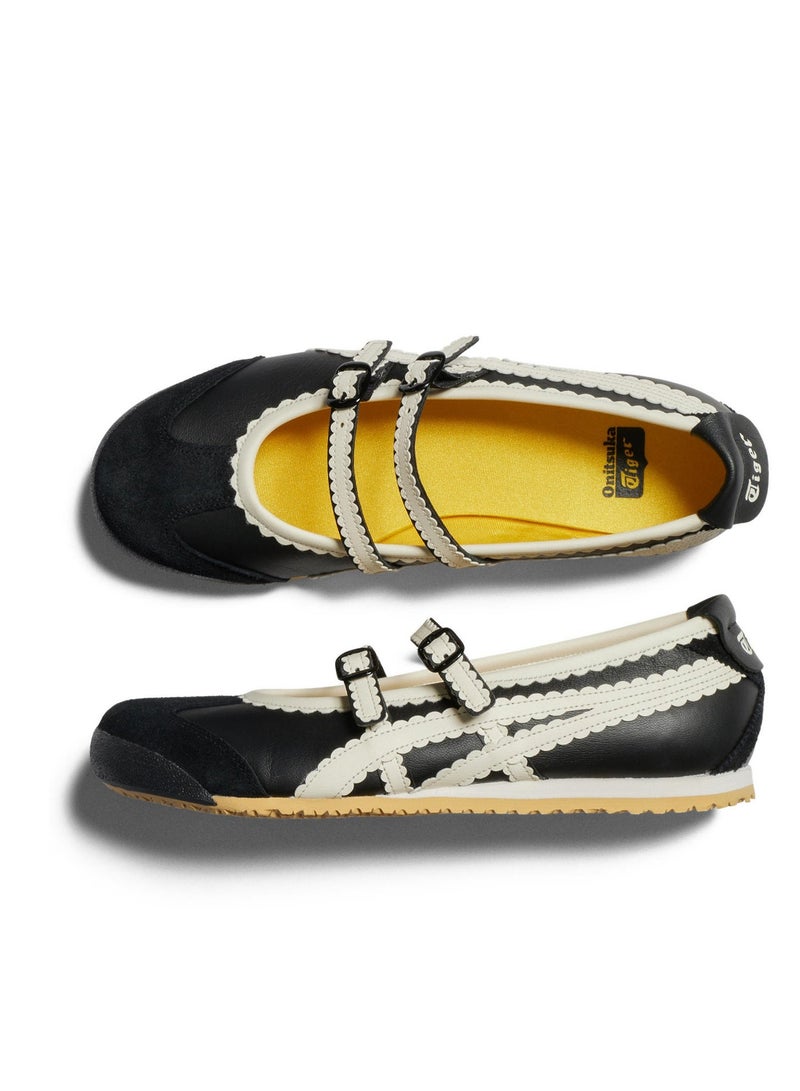 أونيتسوكا تايجر المكسيك 66 TGRS نساء باليه شقق -أسود| أحذية مريحة وأنيقة عارضة ماري جين - Image 5