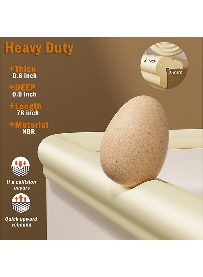 2M Baby Proofing Soft Corner Protectors, Table Edge and Corner Guards for Baby, edge protector, Baby Safety Corner Guard, Furniture and Tables Child Baby Protection Bumpers, Pre-Taped Corner Cushions - Image 2