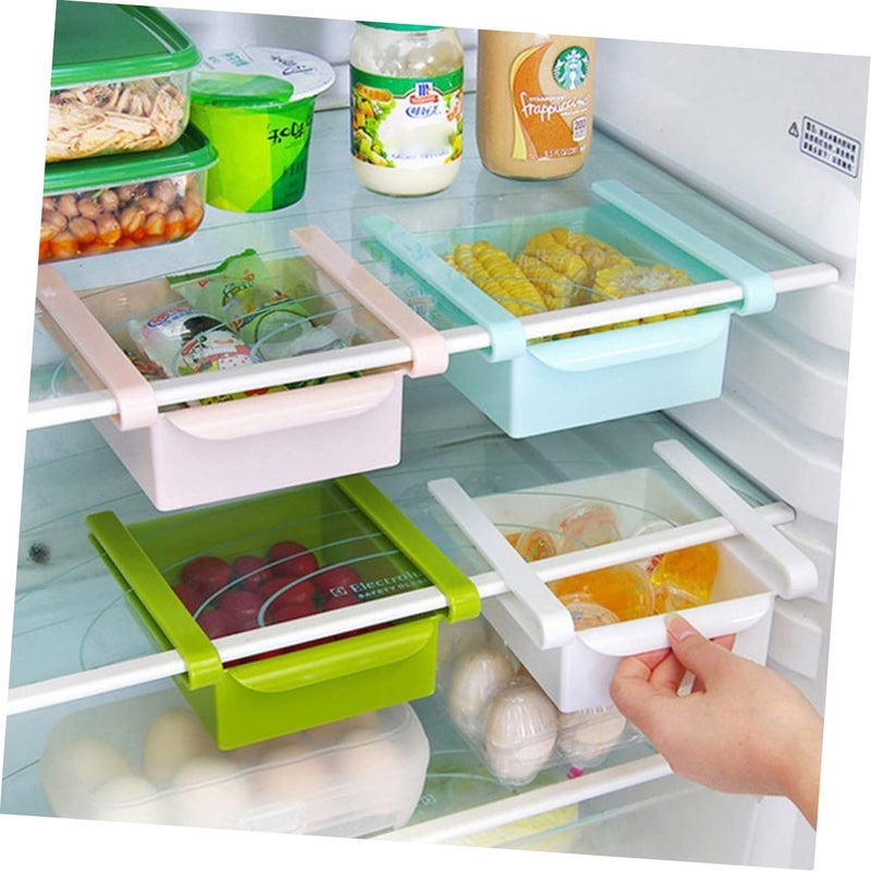 Green Slide Organizer Drawer For Kitchen Fridge Under Shelf Food Storage Box - Image 4