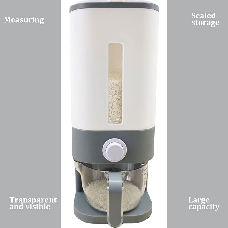 CREAMOON 23Lbs Rice Dispenser Cereal Dispenser Countertop Large Sealed Grain Container Dry Food Dispenser Rice Bucket Rice Storage Box Grain Storage--A Neat Way to Store Rice - Image 4