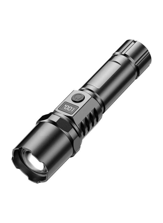 LCD Digital Display Flashlight Charging Battery Portable Led 18650 Zoom White Laser Flashlight-Product Specifications:flashlight Data Line Tail Rope Color Box