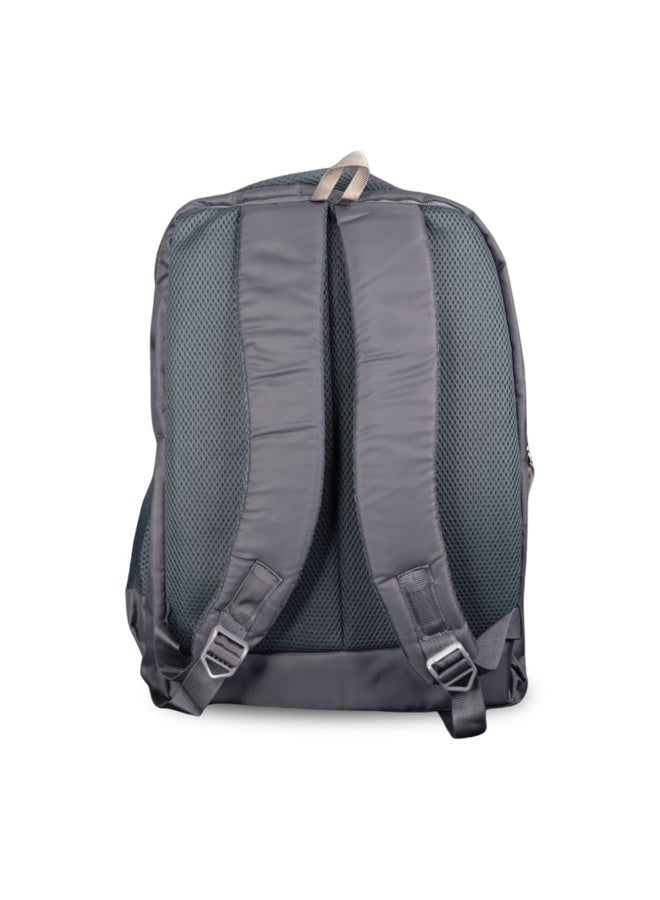 giftology Resen Polyester Laptop Backpack, 3 Compartments, Front Pocket, 2 Side Bottle Pockets, Padded Straps - Grey - Image 4