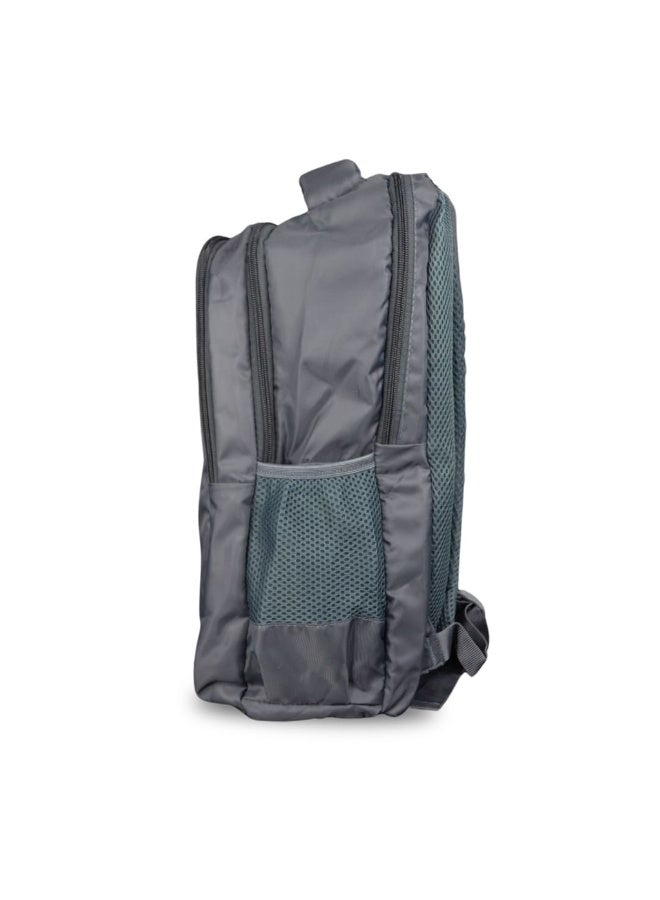 giftology Resen Polyester Laptop Backpack, 3 Compartments, Front Pocket, 2 Side Bottle Pockets, Padded Straps - Grey - Image 3