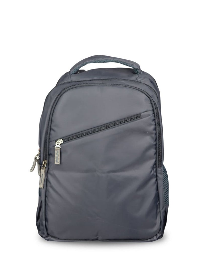 giftology Resen Polyester Laptop Backpack, 3 Compartments, Front Pocket, 2 Side Bottle Pockets, Padded Straps - Grey - Image 1