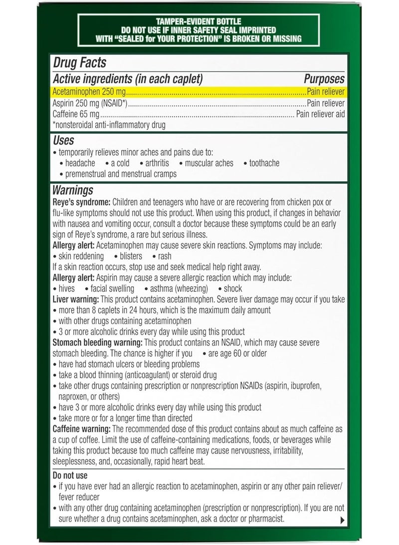 EXCEDRIN Extra Strength Pain Relief Caplets For Headache Relief, Temporarily Relieves Minor Aches And Pains Due To Headache - 200 Count - Image 5