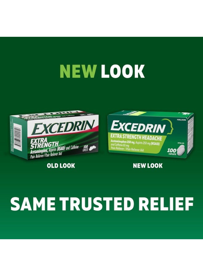EXCEDRIN Extra Strength Pain Relief Caplets For Headache Relief, Temporarily Relieves Minor Aches And Pains Due To Headache - 200 Count - Image 2