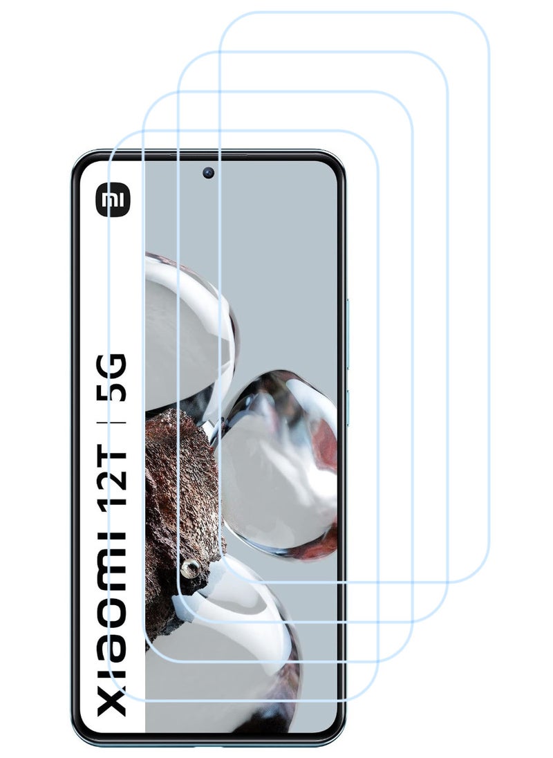 ACLIX 4 Pieces Antistatic ESD Dustproof Premium Quality High Definition Clear Tempered Glass Screen Protector Designed For Xiaomi 12T - Image 1