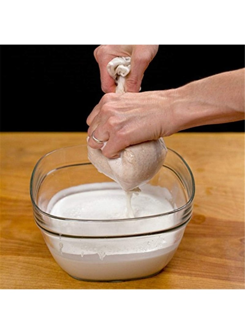 ZedAura 6Pcs Pro Quality Nut Milk Bag - Big 12X12 Commercial Grade - Reusable Almond Milk Bag & All Purpose Food Strainer - Fine Mesh Nylon Cheesecloth & Cold Brew Coffee Filter - Image 2