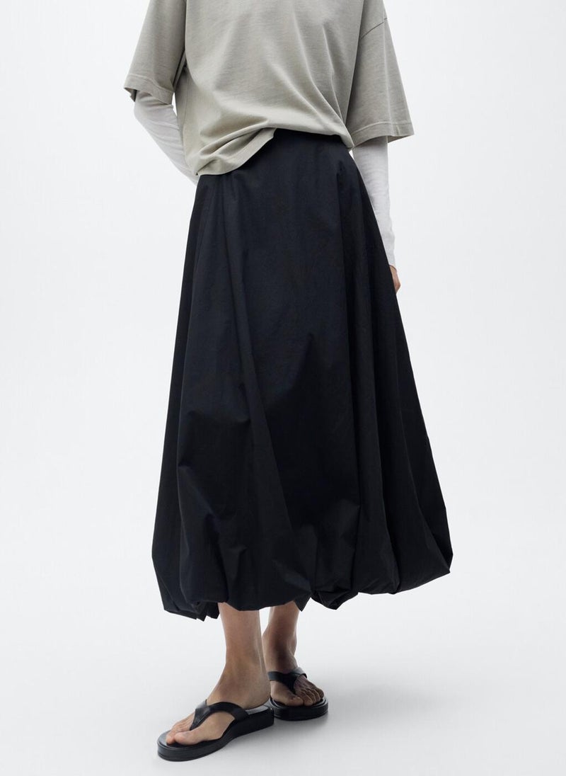 MANGO Flared Puffed Hem Skirt  - Image 1