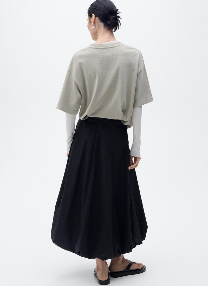 MANGO Flared Puffed Hem Skirt  - Image 2