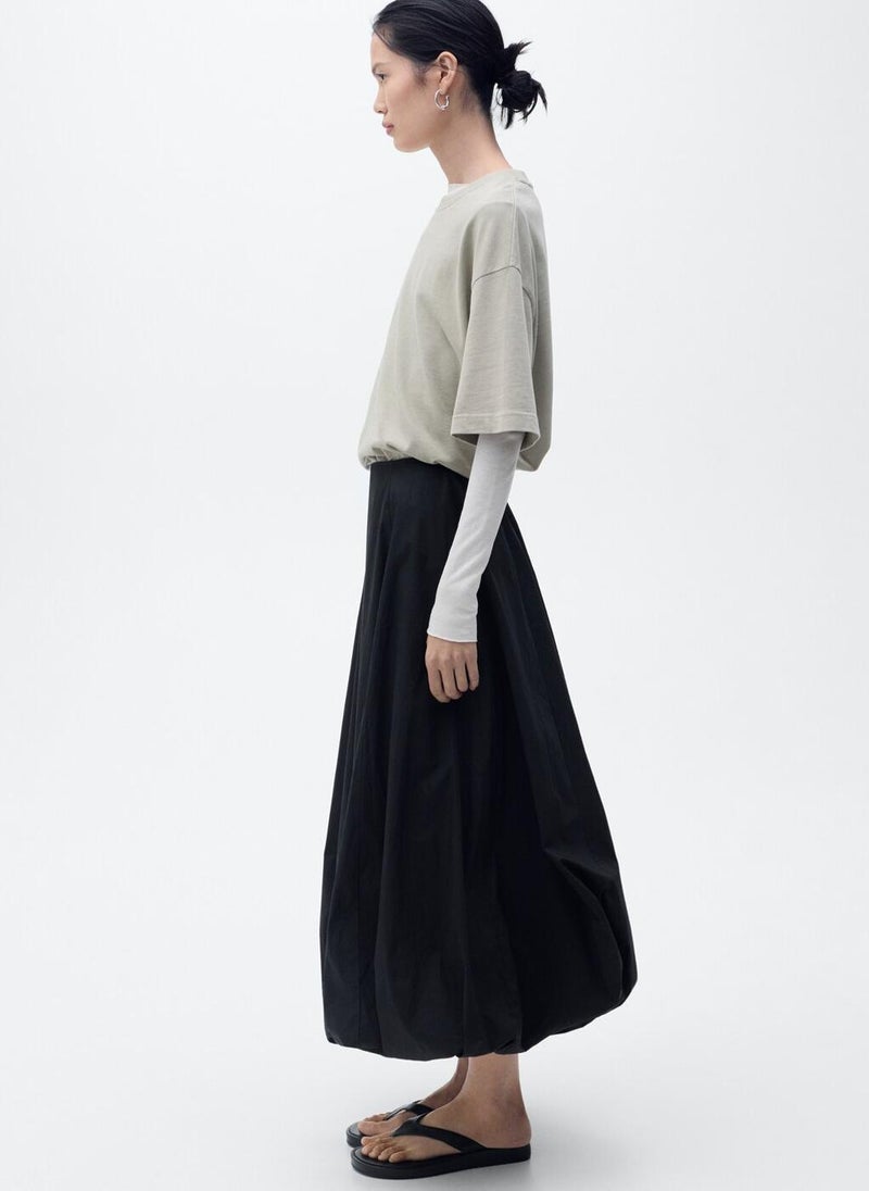 MANGO Flared Puffed Hem Skirt  - Image 3