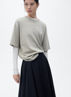 MANGO Flared Puffed Hem Skirt  - Image 4