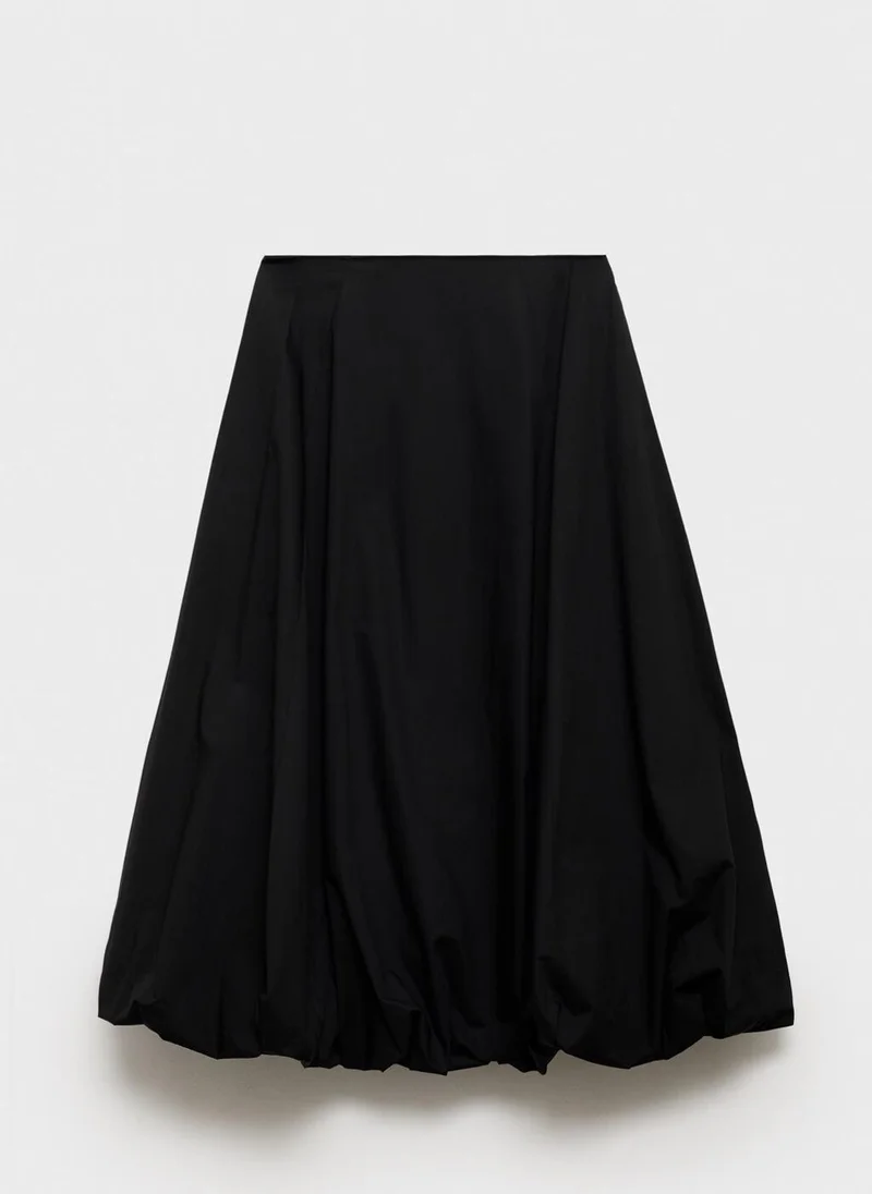 MANGO Flared Puffed Hem Skirt