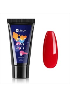 Mobray 60g Red Poly Nail Extension Gel Builder Gel Hard Gel for Nail Art Design Salon Nail DIY at Home.  - Image 1