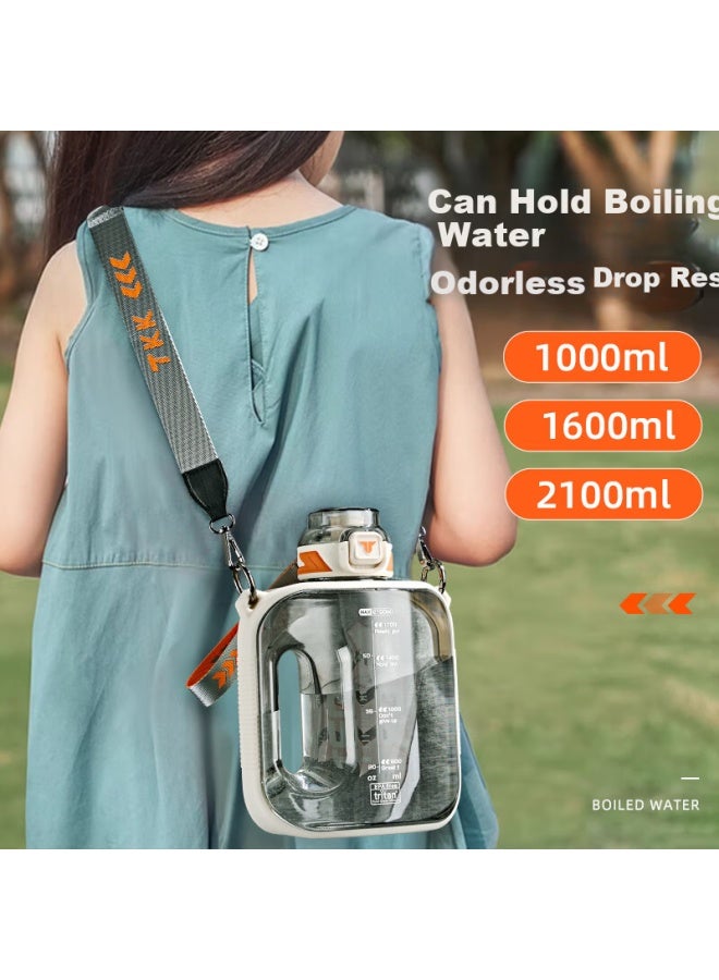Cica Kids Large Capacity Tritan Water Bottle Uni Student Sports High Temperature Resistant Wide Mouth Summer Cup - Image 1