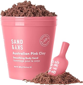 Sand & Sky Sand Sky Australian Pink Clay Exfoliating Body Scrub with Macadamia Oil Smoothing Shimmer Body Polish for Cellulite Reduction Helps with Keratosis Pilaris 68 oz - Image 1