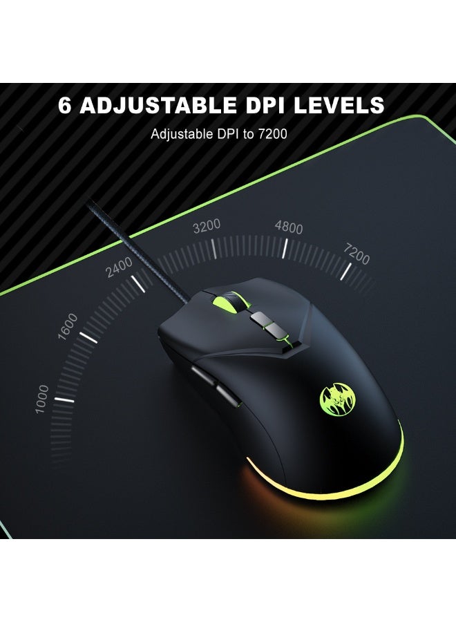 EBMINI New Frontier Esports Gaming Mechanical Silent Wired Mouse - Image 3