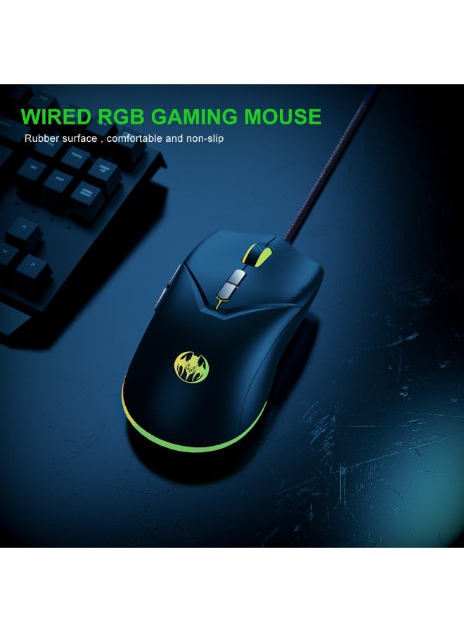EBMINI New Frontier Esports Gaming Mechanical Silent Wired Mouse - Image 2