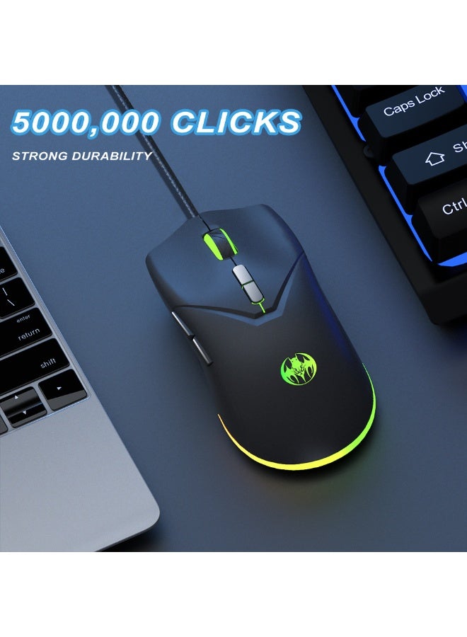 EBMINI New Frontier Esports Gaming Mechanical Silent Wired Mouse - Image 5