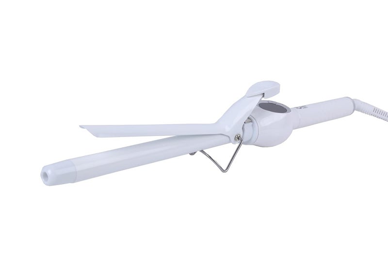 OMEY Smooth Curl Barrel Hair Curler With Adjustable Temperature  Diamond Ceramic Coated Plates White 16 mm - Image 5