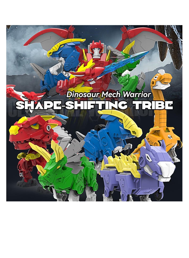 Zikra Dinosaur Combined Robot Toys, 6-in-1 Deformation Robot, Take Apart Robot Figures, Disassembly Toys for Boys & Girls Age 6+, Birthday Gifts, Graduation Gifts, School Gifts - Image 3