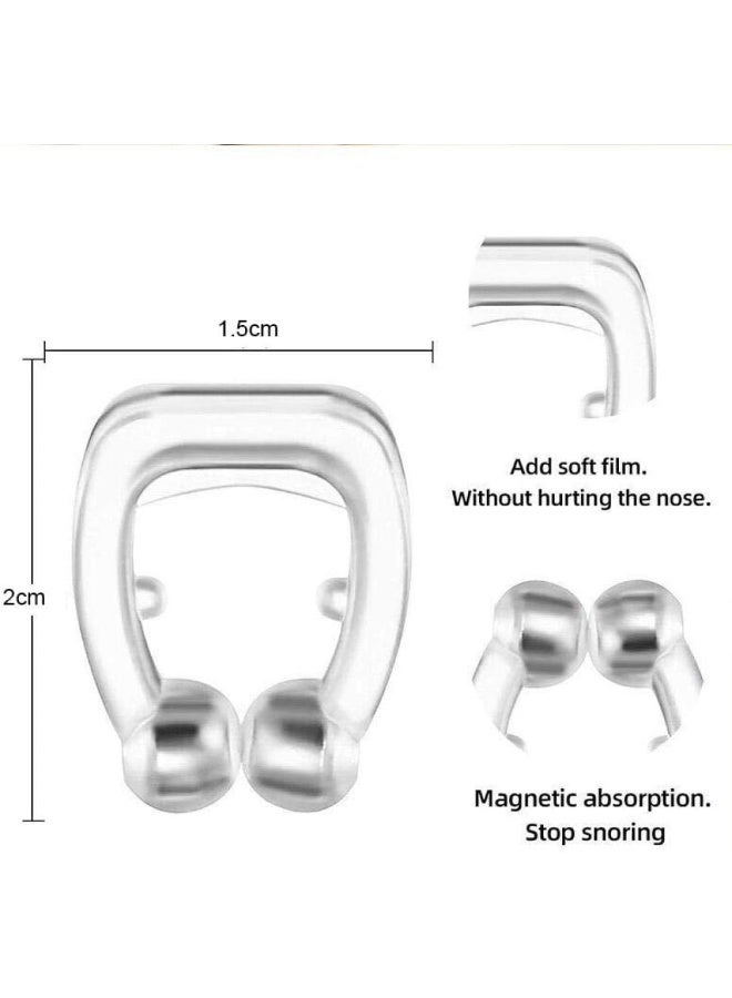 Anti Snoring Device 4Pcs Silicone Magnetic Nose Clip Stop Snoring Nose Breathing Sleeping Aid Apnea Guard Night Device - Image 4