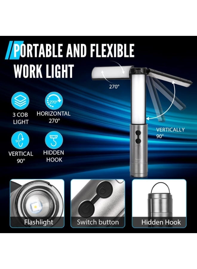 general Foldable Camping Light,3000mAh Rechargeable Telescopic Lantern, Waterproof Tent Light, Rotatable Outdoor Lamp with Detachable Lampshade, Portable Flashlight Use for Travel,Fishing,Working - Image 3