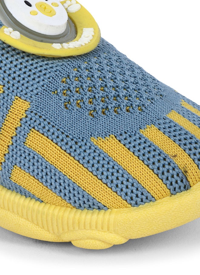 KATS Kids Striped Lightweight Slip-On Sneakers with Embellished Detail - Image 5